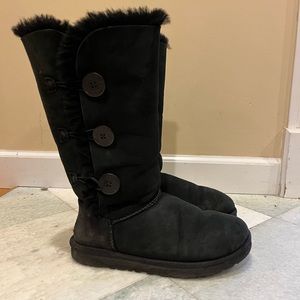 Tall Black Bailey Button UGGS